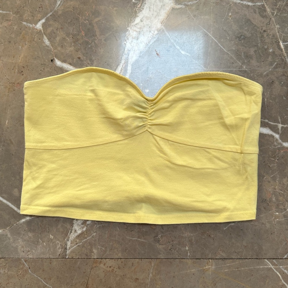 Forever 21 Yellow Bandeau Top